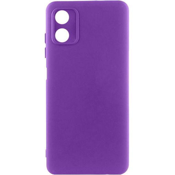 Чохол TPU GETMAN Liquid Silk Full Camera для Motorola Moto G04 / E14 Фіолетовий / Purple