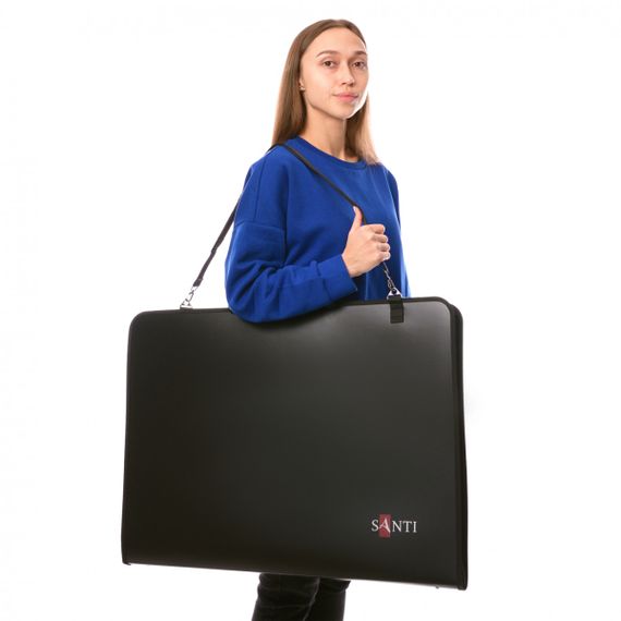 Папка-портфель для ескізів А2 Santi 492284 71,5х52х3,9 см чорна | Зображення 2