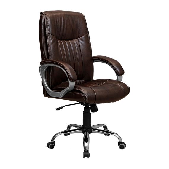 Крісло Франкфурт Ю Хром П2 M-1 (Tilt) Мадрас ДК Браун