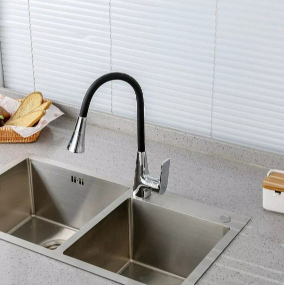 Змішувач для кухні Frap з гнучким виливом F4471 | Зображення 1