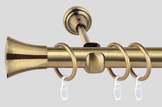 Карниз для штор металевий, однорядний 19 мм (Принц) 300 див.