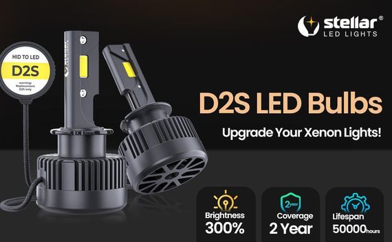 LED автолампа D2S STELLAR | 75W, 4400LM, 6000K | Ідеальна заміна ксенону (комплект 2 шт.) | Зображення 1