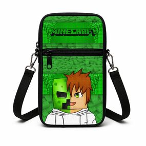 Сумка-чохол для телефону Minecraft,дитяча сумка через плече, водонепроникна міні-сумка (4744)