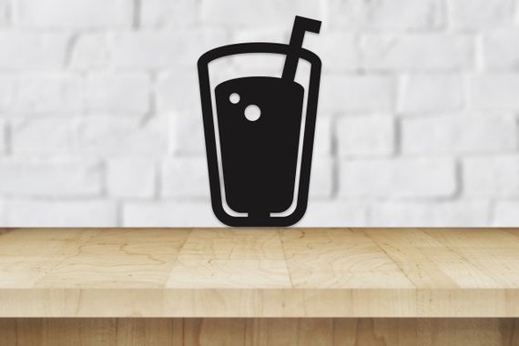 Панно декоративне картина на стіну Склянка із соломинкою LED 16 кольорів телефон 206x350 acr-p000040 | Зображення 1