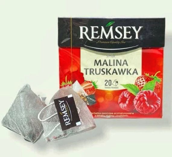 Чай Ramsey на основі чорного і зеленого фруктовий в пірамідках (20шт), Польща