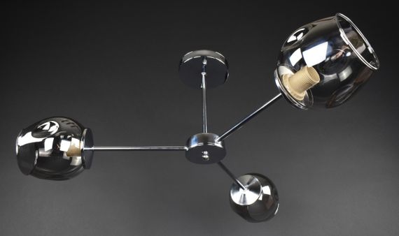 Люстра стельова на 3 лампочки 27290 Хром 30х67х67 см.