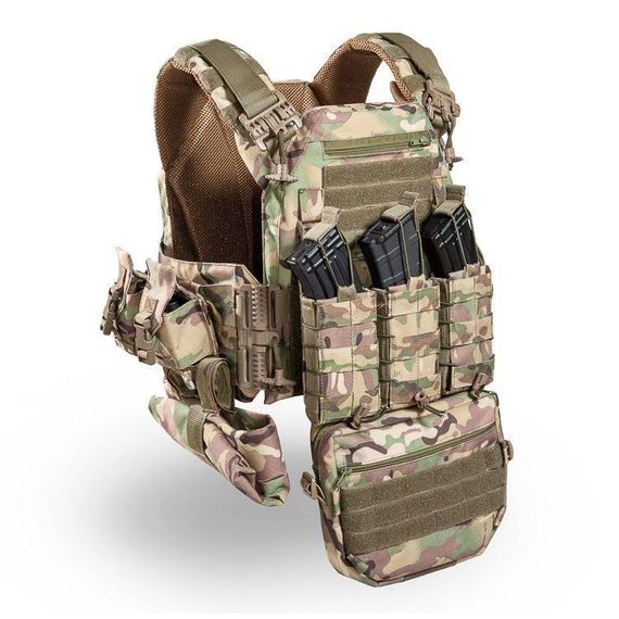 Плитоноска бронежилет Мультикам  c быстрым сбросом MOLLE 8 подсумков | Зображення 2