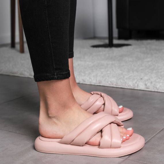 Шльопанці жіночі Fashion Sadie 3672 38 розмір 24,5 см Бежевий | Зображення 1