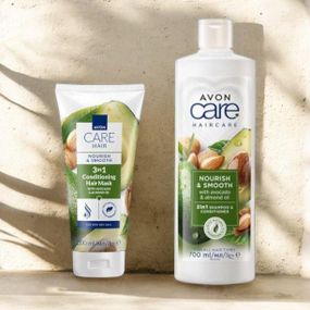 Набір для інтенсивного живлення та гладкості волосся Avon: маска 3-в-1  200 мл + шампунь-кондиціонер 2-в-1  700 мл
