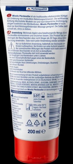 Кінська мазь "Mivolis" для зняття болю у м'язах від перенапруження, 200 мл., Німеччина | Зображення 2