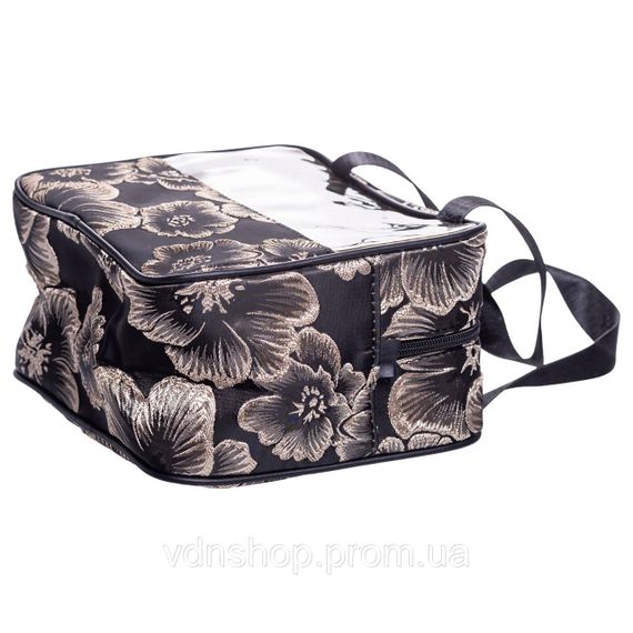 Набір прозорих жіночих косметичок для дому 2 (шт) дорожня косметичка в сумку для косметики, макіяжу, ліків, пензлів Чорний | Зображення 6