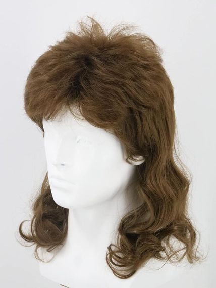 Коричнева ретро перука mullet LeMarnia у стилі 70-х 80-х для чоловіків і жінок, термостійка, 30 см, для Гелловіну | Зображення 3
