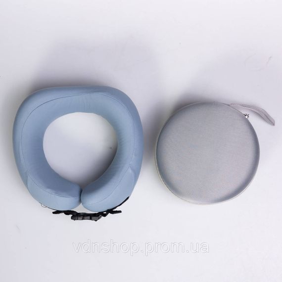 Подушка для шеи U-образная с кейсом для хранения голубой HP-56-21