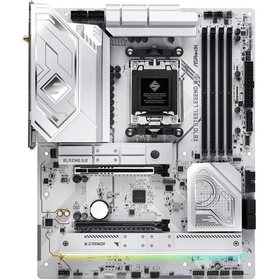ASRock X870 STEEL LEGEND WIFI (AM5/X870, 4*DDR5, 2xPCIex16, HDMI/USB4, 4xSATA, 3xM.2, 2.5GLan, ATX) | Зображення 4