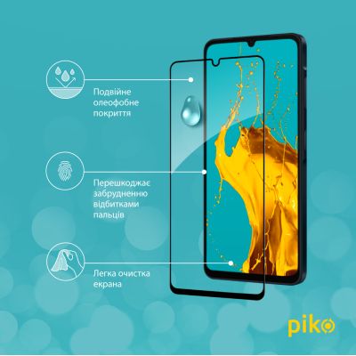 Стекло защитное Piko Full Glue Samsung A06 Black (1283126598593) | Зображення 3