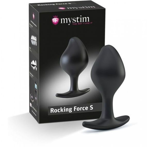 Анальна пробка для електростимуляції Mystim чорна, 9.7 х 3.7 см Sex Aura | Зображення 2