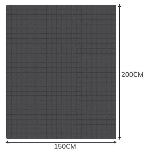 Ковдра обважнена гравітаційна Ruhhy 28323 8 кг, 150×200 см, сіра, антистресова (19532) | Зображення 3