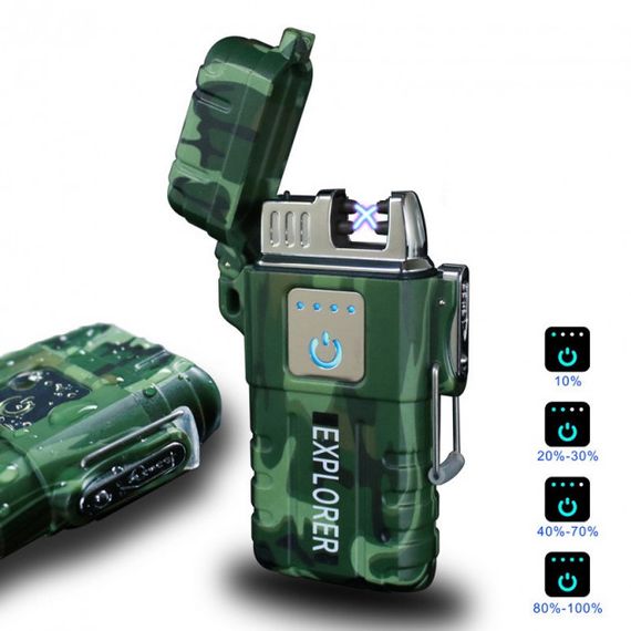 Usb запальничка з електроімпульсом JL317 Explorer, Акумуляторна електро запальничка ZW-53 | Зображення 9