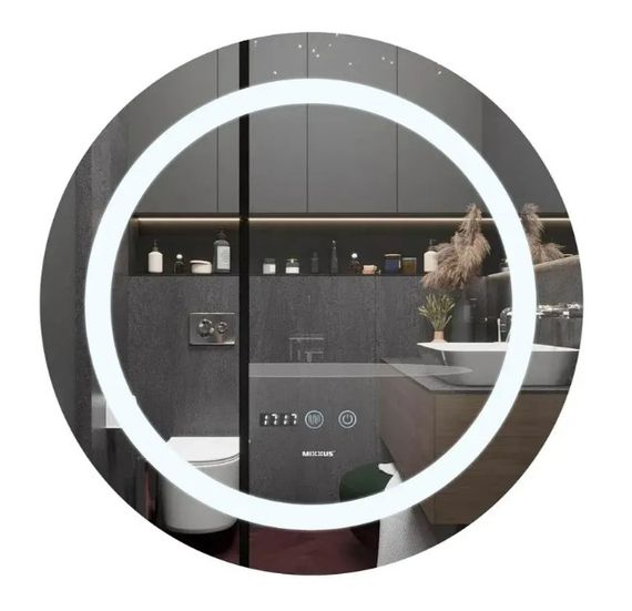 Дзеркало Mixxus PLAIN MC02-80 з LED Touch, Anti-fog, димером, регулюванням яскравості, годинником (MI6931)