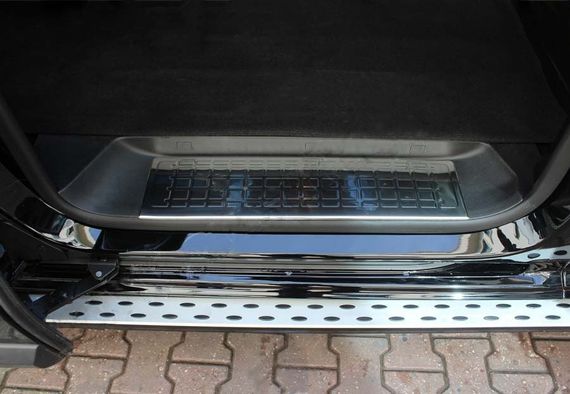 Накладки на пороги OmsaLine (нерж.) 4 штуки для Opel Vivaro 2019-2024 гг | Зображення 1