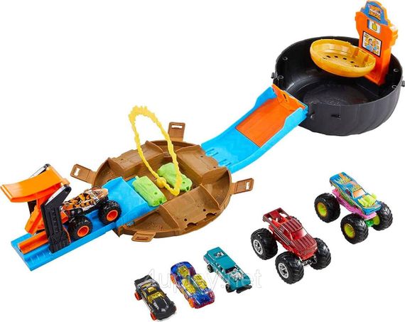 Трек Хот Вилс Монстр-трак. Шина трамплин. Трюковая арена. Hot Wheels Monster Trucks Stunt Tire Playset