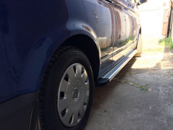 НОВИНКА!!! Бокові пороги Maya V2 (2 шт., алюміній) Коротка база для Volkswagen T5 Multivan 2003-2010рр | Зображення 1