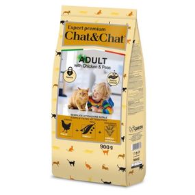 Сухий корм з куркою для котів Gheda Chat & Chat Expert Adult With Chicken, 900 гр