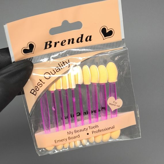 Набор аппликаторов 10шт для макияжа, втирки, косметики (двухсторонний)