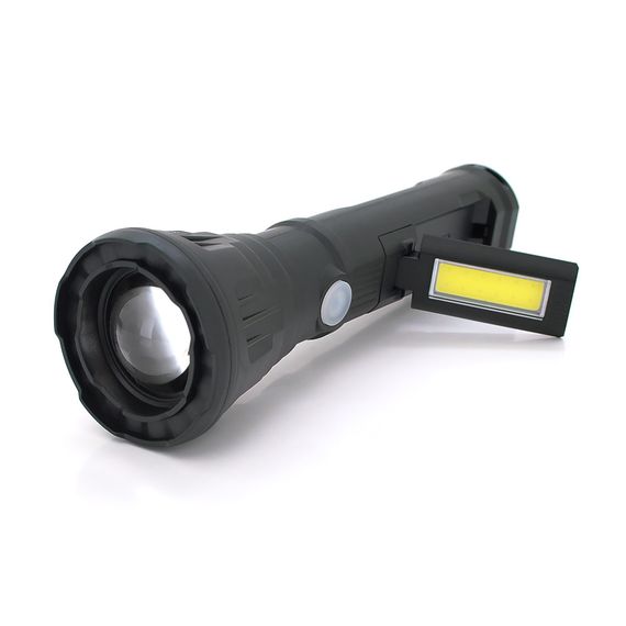 Фонарик ручной LATERNA JPL-2182A, 5W CREE Q5 + COB, Zoom, 2 + 1 режим