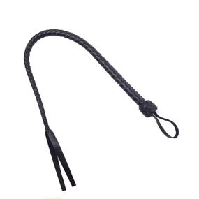 Плеть гибкая Снейк, натуральная кожа, цвет черный, длина - 80 см sexstyle