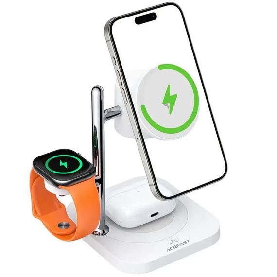 БЗП Acefast E39 desktop 4in1 Qi2 32.5W White | Зображення 5