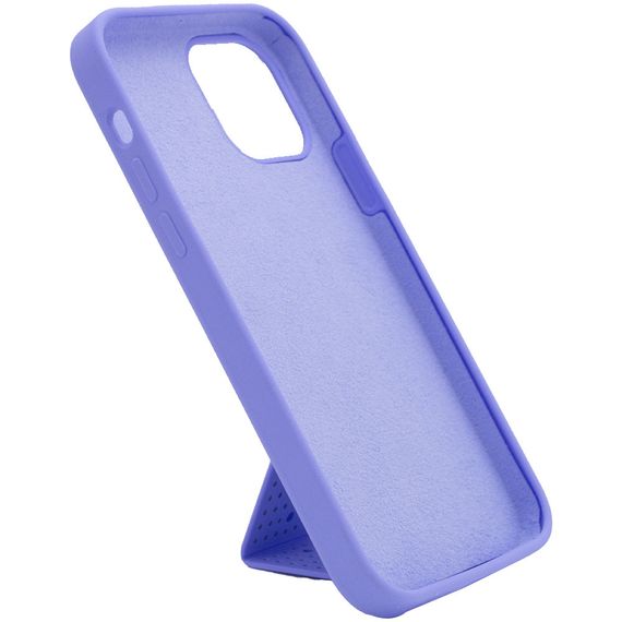Чохол Silicone Case Hand Holder для Apple iPhone 12 Pro Max (6.7") Бузковий / Dasheen | Зображення 2