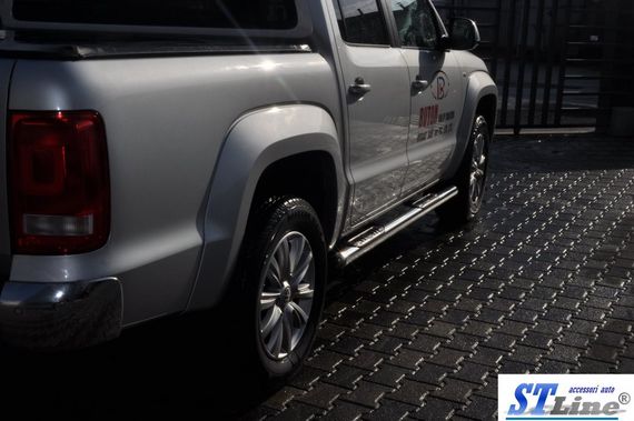 Боковые трубы (2 шт, нерж) 70мм для Volkswagen Amarok 2010-2022 гг | Зображення 1