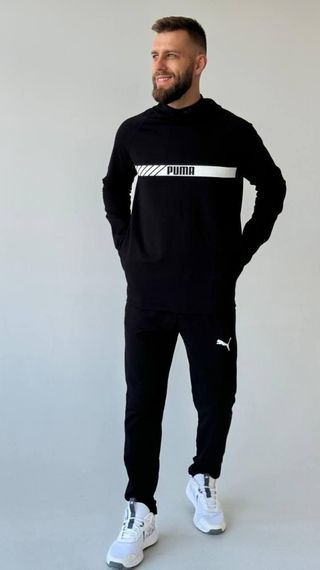 Костюм з худі Puma чорний | Зображення 3