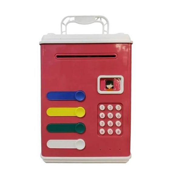Сейф копилка с купюроприемником и отпечатком пальца 778A-1 Розовый