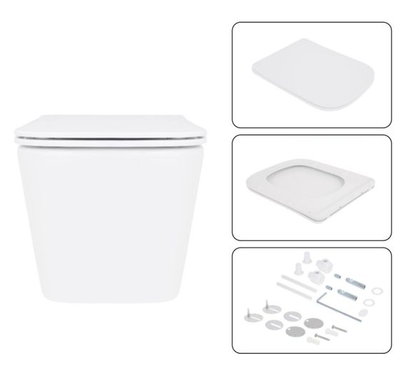 Набір Nest 4 в 1 Qtap підвісний унітаз Crow Ultra Quiet 520x360x290 + комплект інсталяції QT05335172W48202 | Зображення 3