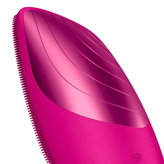 Електронна звукова термо щітка для обличчя GESKE Sonic Thermo Facial Brush 6в1 gray, Малиновий | Зображення 4