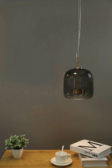 Люстра світлодіодна підвісна LED світильник для квартири на стелю лед 27114 Латунь 45-150х22х22 см.