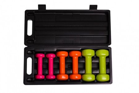 Набір гантелей в кейсі 6 кг. PowerPlay 4103 Fitness Dumbells (2шт.*0,5кг. 2шт.*1кг. 2шт.*1,5кг.)
