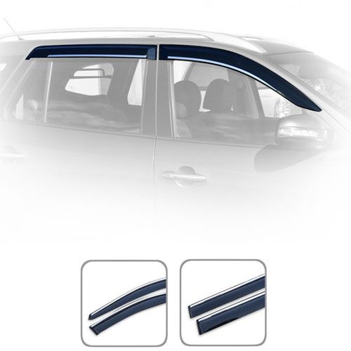 Дефлектори вікон Hyundai Sonata 2015 -> з Хром Молдінгом (HY46-M) | Зображення 2