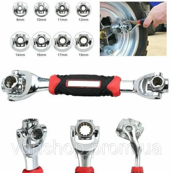Універсальний ключ 48 в 1 Universal Tiger Wrench PRO 2428 new original Надміцний набір універсальних ключів RJ-69 | Зображення 2