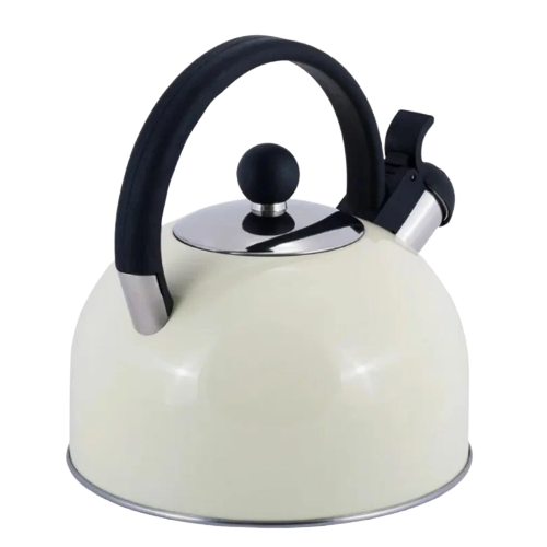 Чайник 2,5л нержавіюча сталь зі свистком (салатовий,кавовий,беж) 0679BG KAMILLE | Зображення 4