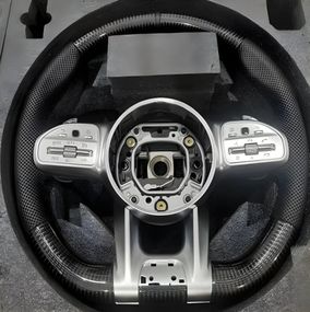 Кермо AMG 2018-Style (Карбон -2025 сірі кнопки, 4pin) для Mercedes B-class W247 2019- рр