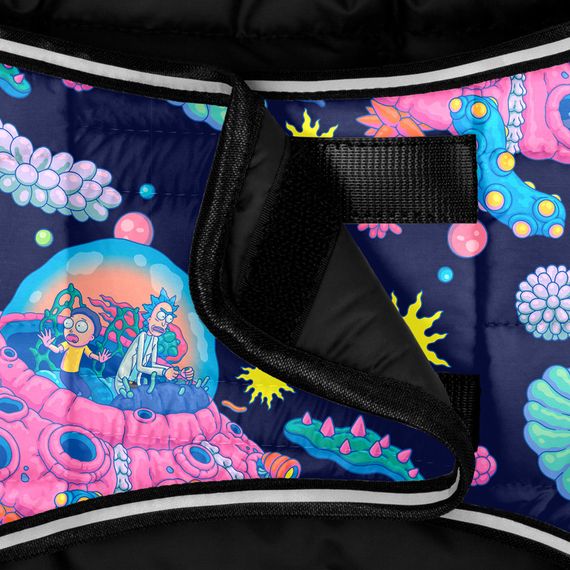 Курточка-накидка для собак WAUDOG Clothes, малюнок "Рік та Морті 1", M, А 37 см, B 52-62 см, С 36-47 см | Зображення 3