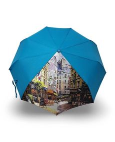 Парасолька жіноча автомат Susino №466 9 спиць 3 складання  Бірюзовий