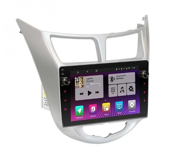 Штатная автомагнитола Hyundai Accent 2010-2016 (9") Android 10.1 4/32 белая (MER-14097_5463) | Зображення 2