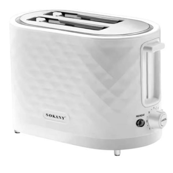 Тостер електричний на 2 скибочки хліба SOKANY SK-08111 Білий
