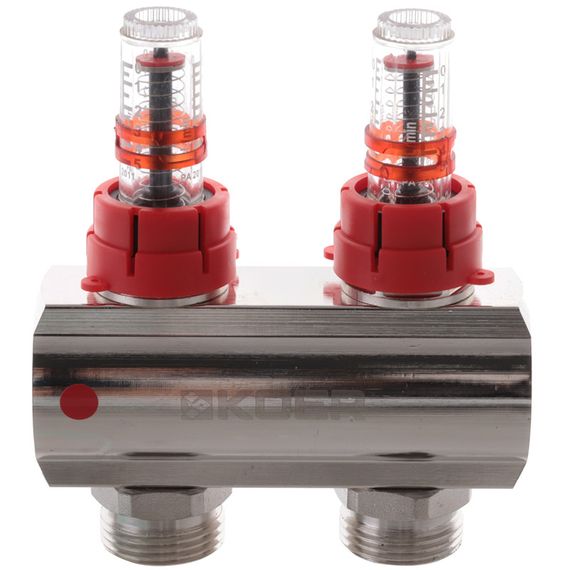 Колекторний блок з витратомірами Koer KR.1110-04 1"x4 ways (KR2641) | Зображення 3