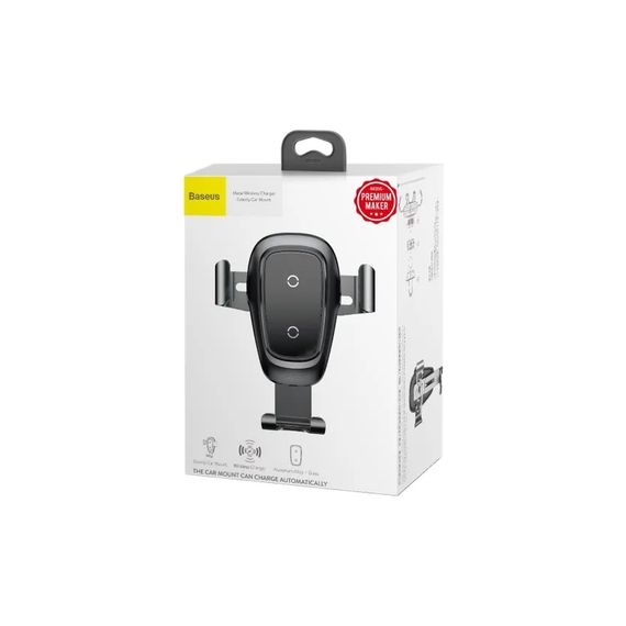 Універсальний автотримач Baseus Metal Gravity with technology Qi 10W (WXYL-B0A) | Зображення 6