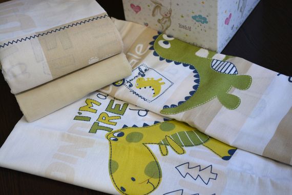 Комплект постільної білизни для новонароджених Clasy Baby Ranforce 100x150 Troodon | Зображення 2